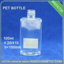 100ml quadratische Form Kunststoff PET Kosmetik Verpackung Flasche spezielle Form Kunststoff Flasche
